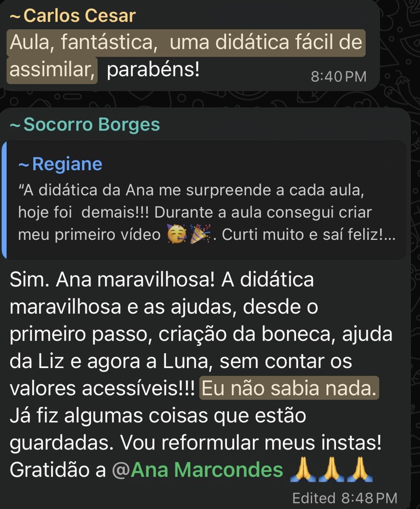 Depoimento de aluna